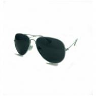Солнцезащитные очки , авиаторы, оправа: металл, со 100% защитой от УФ-лучей, для мальчиков, черный, белый Aleso Marco