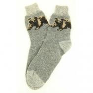 Мужские носки , 1 пара, классические, размер 42/44, серый Рассказовские носки