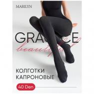 Колготки   Grace W03, 40 den, серый, черный Marilyn