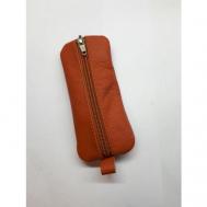 Ключница, натуральная кожа, оранжевый Elena leather bag