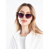 Солнцезащитные очки , авиаторы, оправа: металл, для женщин, черный Нет бренда