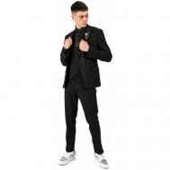 Костюм-тройка , пиджак и брюки, размер 58, черный UNBENDING