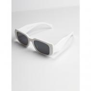 Солнцезащитные очки , прямоугольные, оправа: пластик, поляризационные, зеркальные, для женщин, белый Barletta