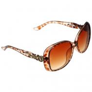 Солнцезащитные очки , бабочка, оправа: пластик, с защитой от УФ, для женщин, черепаховый Galante