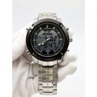 Наручные часы  Мужские часы наручные кварцевые, электронные, подарок, серый, серебряный accord denton