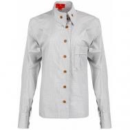 Рубашка  , повседневный стиль, в клетку, размер 40, серый Vivienne Westwood