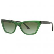 Солнцезащитные очки , кошачий глаз, оправа: пластик, градиентные, для женщин, зеленый Emporio Armani