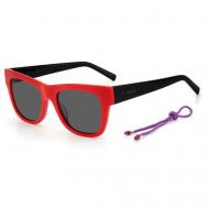 Солнцезащитные очки , прямоугольные, оправа: пластик, для женщин, черный M Missoni