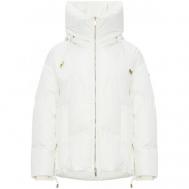 куртка   Sprint, демисезон/зима, капюшон, несъемный капюшон, карманы, манжеты, пояс на резинке, размер 48, белый Baldinini