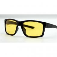 Солнцезащитные очки , прямоугольные, оправа: пластик, с защитой от УФ, для мужчин, желтый Marcello