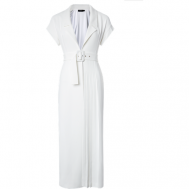 Платье , вискоза, повседневное, полуприлегающее, миди, размер XS, белый Tevan Vi