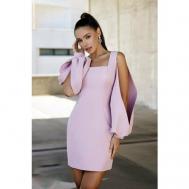 Платье-комбинация жаккард, повседневное, полуприлегающее, до колена, размер 44, розовый Китай