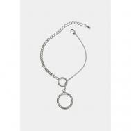Браслет-цепочка , размер one size, диаметр 8 см., серебряный Freeform Jewellery