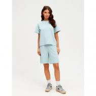 Костюм , футболка и шорты, спортивный стиль, размер 42, голубой Bezaliya
