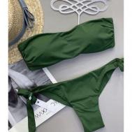 Купальник , размер L, зеленый, хаки ByGretaSwimwear