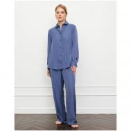 Пижама , брюки, рубашка, размер 46 (L), синий Celena