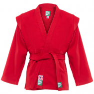 Куртка-кимоно  для самбо , сертификат ВФС, размер 190, красный GREEN HILL