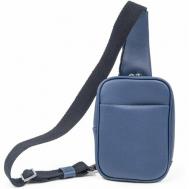 Рюкзак  планшет  JAMBP003, натуральная кожа, внутренний карман, синий J. Audmorr