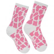 Носки , размер 35-40, белый, розовый Yes!Socks