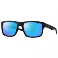 Солнцезащитные очки , квадратные, оправа: пластик, зеркальные, поляризационные, черный Polaroid