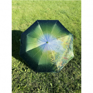 Смарт-зонт , автомат, 3 сложения, купол 105 см., 8 спиц, чехол в комплекте, в подарочной упаковке, для женщин, зеленый GALAXY OF UMBRELLAS