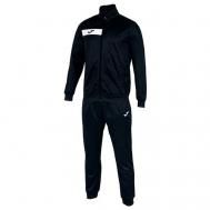 Костюм , олимпийка и брюки, силуэт прямой, карманы, размер XXL, черный Joma