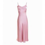Платье-комбинация , вискоза, свободный силуэт, размер 42 (S), фуксия, розовый BUBLIKAIM
