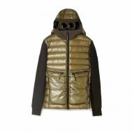 куртка  зимняя, силуэт прямой, ветрозащитная, размер 46, коричневый C.P. COMPANY