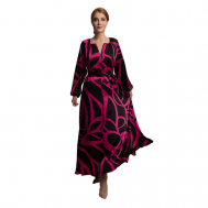 Платье , размер 52, черный, розовый Петербургский Швейный Дом