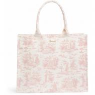 Сумка  шоппер  Toile Grocery Shopper Bag 17836336 повседневная, вмещает А4, розовый, белый Harrods