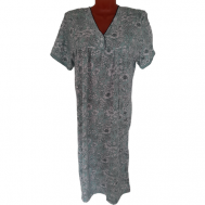 Сорочка  удлиненная, короткий рукав, трикотажная, размер 54-56, зеленый, белый Sebo
