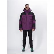 Куртка , средней длины, несъемный капюшон, размер 52, фиолетовый MTFORCE