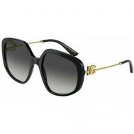 Солнцезащитные очки , бабочка, градиентные, с защитой от УФ, для женщин, черный Dolce&Gabbana