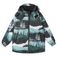 Куртка , демисезон/зима, водонепроницаемость, ветрозащита, карманы, съемный капюшон, регулируемый край, светоотражающие элементы, размер 134, черный Reima