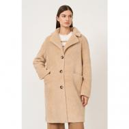 Пальто  , демисезон/зима, силуэт прямой, удлиненное, размер M, бежевый Baon
