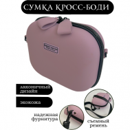 Сумка  кросс-боди , фактура гладкая, розовый V-K Bag and purse