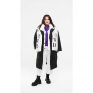 Пальто  , размер 170-124-132/170, черный, белый Нонагранде