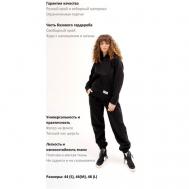 Костюм , худи и брюки, повседневный стиль, свободный силуэт, размер 48 (L), черный COUF