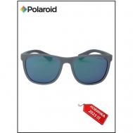 Солнцезащитные очки , прямоугольные, оправа: пластик, поляризационные, с защитой от УФ, для мужчин, серый Polaroid