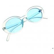Солнцезащитные очки , бабочка, оправа: пластик, с защитой от УФ, для женщин, голубой Galante
