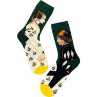 Носки , размер 40, желтый, бежевый, зеленый Country Socks