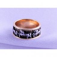 Кольцо, бижутерный сплав, размер 17, золотой, серебряный Antik Hobby