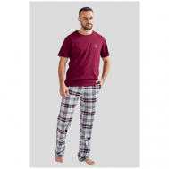 Пижама , размер 56, бордовый Оптима Трикотаж