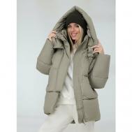 куртка  , демисезон/зима, силуэт свободный, размер 44-46, хаки Vitacci
