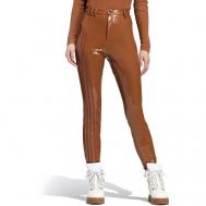 Легинсы  , демисезон/зима, прилегающий силуэт, повседневный стиль, без карманов, размер 48, коричневый Adidas