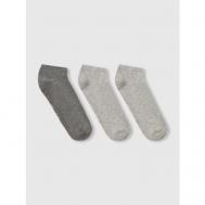 Мужские носки , 3 пары, укороченные, размер L INT, серый United Colors of Benetton