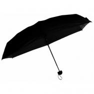 Мини-зонт , механика, 3 сложения, купол 88 см, 6 спиц, чехол в комплекте, черный Roadlike