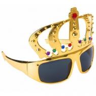 Карнавальные очки "Царская корона" золотые, украшение для праздника Веселуха
