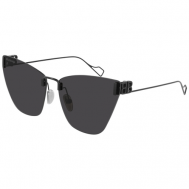Солнцезащитные очки , кошачий глаз, оправа: металл, для женщин, черный Balenciaga