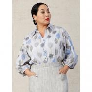 Блуза  , размер XL, серый, фиолетовый INDOSSERO
